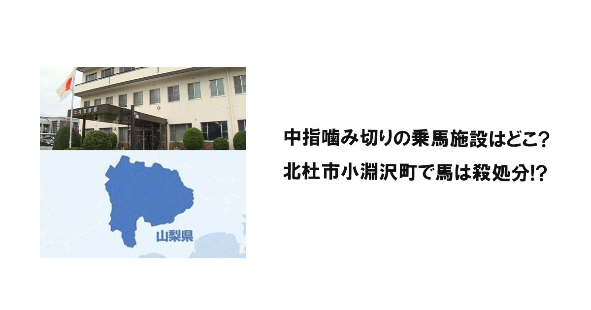 中指噛み切りの乗馬施設はどこ？北杜市小淵沢町で馬は殺処分!?